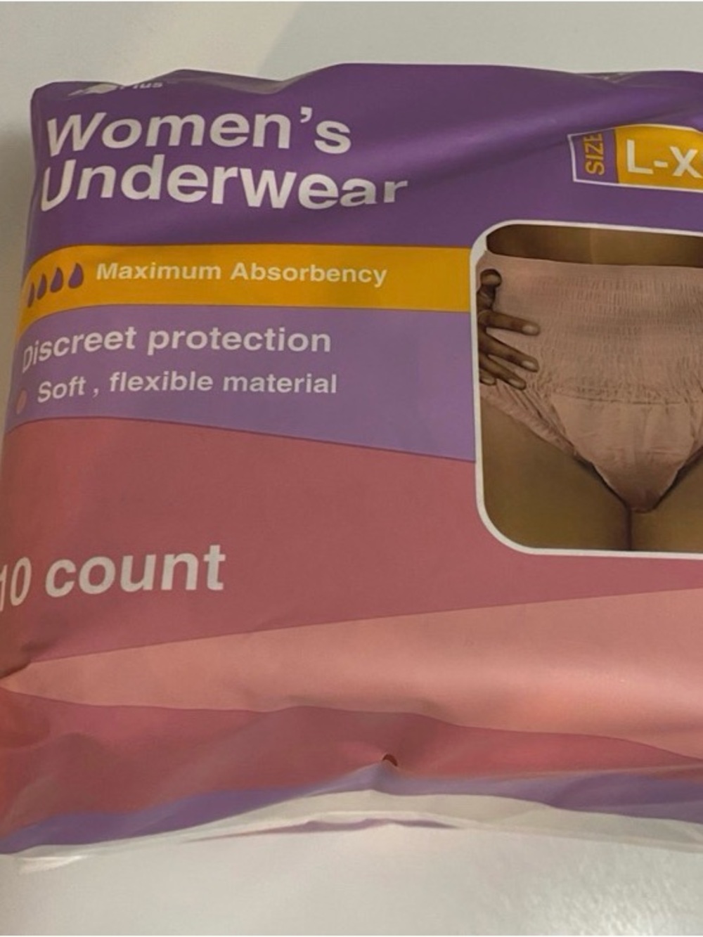 Thera Plus Women L/XL 38” -54” waist Maximum Absorbency Disposable Underwear